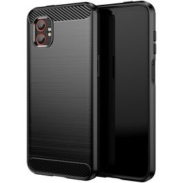 Mobigear Brushed Slim Samsung Galaxy Xcover 7 Pro Hoesje Flexibel TPU Backcover - Zwart