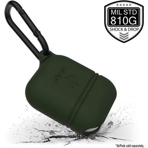 Catalyst Waterproof Apple AirPods 1 Hoesje Flexibel Siliconen Waterdicht - Donkergroen