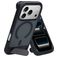 Mobiparts Hardcover iPhone 17 Pro MagSafe Hoesje Hardcase Backcover met Standaard - Satin Black