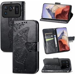 Mobigear Butterfly Xiaomi Mi 11 Ultra Hoesje Bookcase Portemonnee - Zwart