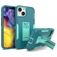 Mobigear Heavy Armor Stand iPhone 14 Plus Hoesje Hardcase Backcover Shockproof met Standaard - Groen