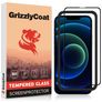 GrizzlyCoat Easy Fit iPhone 14 Plus Glazen Screenprotector - Case Friendly + Installatie Frame - Zwart