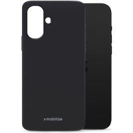 Mobilize Rubber Gelly iPhone 16 Plus Hoesje Flexibel TPU Backcover - Zwart