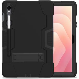 Xccess Survivor All-round Samsung Galaxy Tab S11 Hoes Hard Kunststof,Siliconen + Schouderband - Zwart