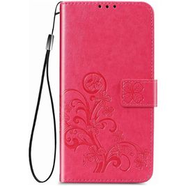 Mobigear Clover Motorola One Fusion Plus Hoesje Bookcase Portemonnee - Magenta