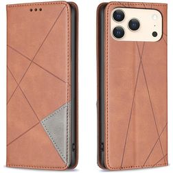 Mobigear Rhombus Slim iPhone 17 Pro Hoesje Bookcase - Bruin