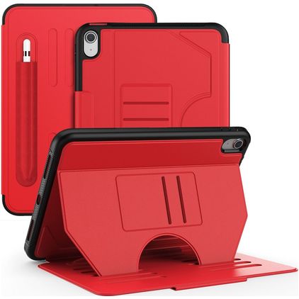 Mobigear Magnetic Folio iPad 10 (2022) Hoes Bookcase + Stylus Houder - Rood