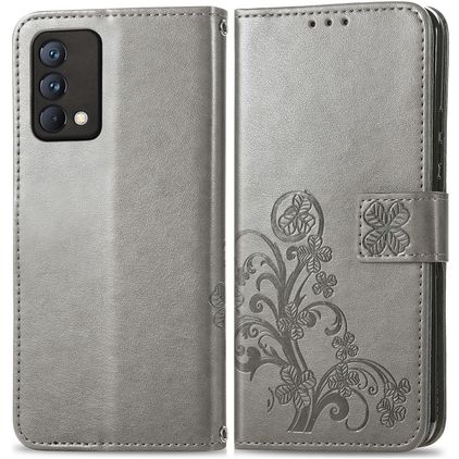Mobigear Clover Realme GT Master Edition Hoesje Bookcase Portemonnee - Grijs