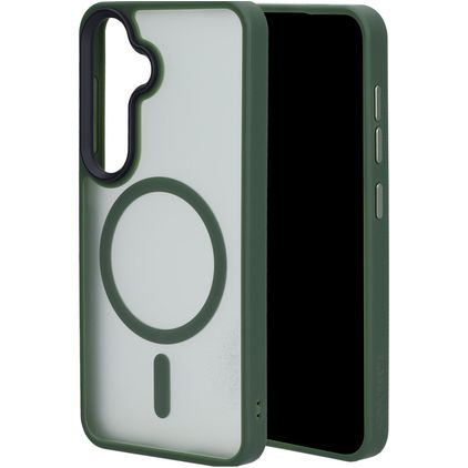 Mobiparts Hardcover Samsung Galaxy S25 MagSafe Hoesje Hardcase Backcover - Satin Green