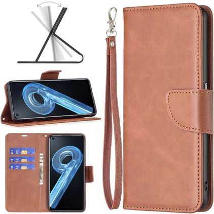 Mobigear Excellent OPPO A96 Hoesje Bookcase Portemonnee - Bruin