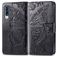 Mobigear Butterfly Samsung Galaxy A70 Hoesje Bookcase Portemonnee - Zwart