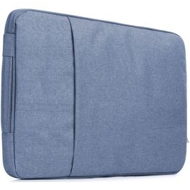 Mobigear Denim Zipper Laptop Sleeve 11 inch Laptop hoes - Marineblauw