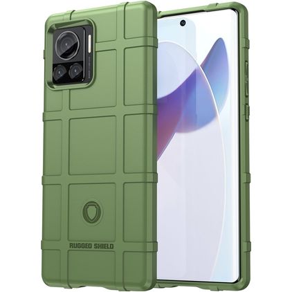 Mobigear Rugged Shield Motorola Edge 30 Ultra Hoesje Flexibel TPU Backcover Shockproof - Groen