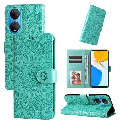 Mobigear Sunflower HONOR X7 Hoesje Bookcase Portemonnee - Groen