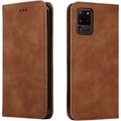Mobigear Retro Slim Samsung Galaxy S20 Ultra Hoesje Bookcase Portemonnee - Bruin