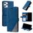 Mobigear Rhombus iPhone 12 Pro Max Hoesje Bookcase Portemonnee - Blauw
