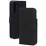 Mobiparts Wallet Samsung Galaxy A15 Hoesje Echt Leer Bookcase Portemonnee - Zwart