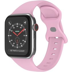 Mobigear Sport Dual Siliconen Apple Watch Bandje Druksluiting - 49/46/45/44 mm - Lavendel