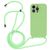 Mobigear Lanyard iPhone 14 Pro Siliconen Hoesje met koord - Groen