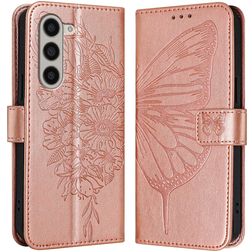 Mobigear Butterfly Samsung Galaxy Z Fold 6 Hoesje Bookcase Portemonnee - Roségoud