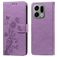 Mobigear Flowers OPPO Find X9 Hoesje Bookcase Portemonnee - Paars