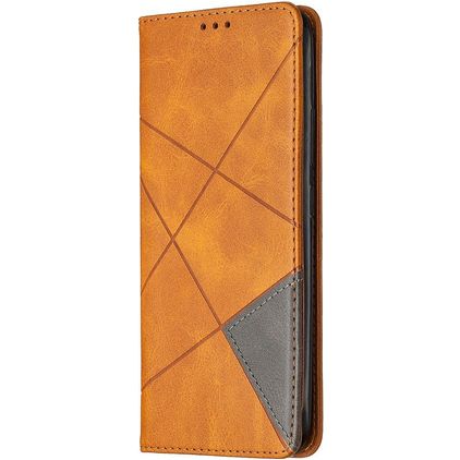 Mobigear Rhombus Slim Realme C11 (2020) Hoesje Bookcase - Cognac