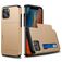 Mobigear Card iPhone 12 Pro Hoesje Hardcase Backcover Shockproof met Pasjeshouder - Goud