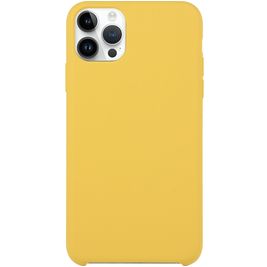 Mobigear Rubber Touch iPhone 15 Pro Siliconen Hoesje Backcover - Geel Mobigear Rubber Touch iPhone 15 Pro Siliconen Hoesje Backcover - Geel
