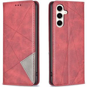 Mobigear Rhombus Slim Samsung Galaxy S23 FE Hoesje Bookcase - Rood