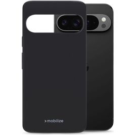 Mobilize Rubber Gelly Google Pixel 9 Pro XL Hoesje Flexibel TPU Backcover - Zwart