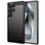 Mobigear Brushed Slim Samsung Galaxy S25 Ultra Hoesje Flexibel TPU Backcover - Zwart