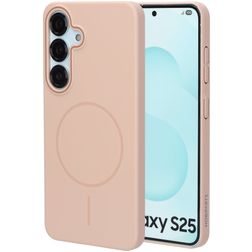 Mobiparts Slim Line Samsung Galaxy S25 MagSafe Hoesje Hardcase Backcover - Dune Sand