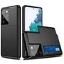 Mobigear Card Samsung Galaxy S21 Ultra Hoesje Hardcase Backcover Shockproof met Pasjeshouder - Zwart