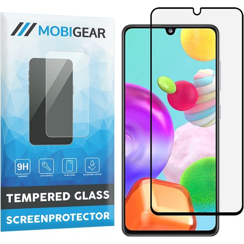 Mobigear Premium Samsung Galaxy A41 Glazen Screenprotector - Case Friendly - Zwart