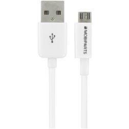 Mobiparts USB-A naar Micro USB Kabel 3 m - Wit