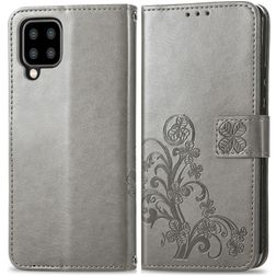 Mobigear Clover Samsung Galaxy A22 5G Hoesje Bookcase Portemonnee - Grijs