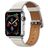 Mobigear Roma Leren Apple Watch Bandje Gespsluiting - 42/41/40/38 mm - Wit