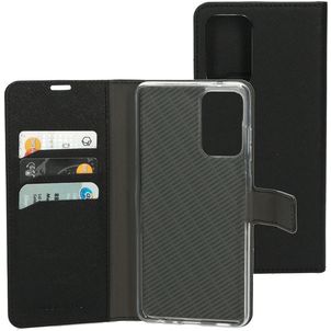 Mobiparts Saffiano Wallet Samsung Galaxy A72 Hoesje Bookcase Portemonnee - Zwart