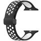 Mobigear Sport Plus Mag Siliconen Apple Watch Bandje Magneetsluiting - 42/41/40/38 mm - Wit / Charcoal