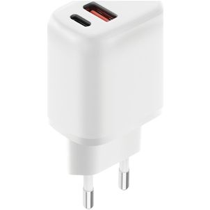 Mobiparts Dual USB / USB-C Oplader Power Delivery 20W - Wit