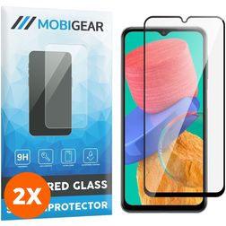 Mobigear Premium Samsung Galaxy M33 Glazen Screenprotector - Case Friendly - Zwart (2-Pack)