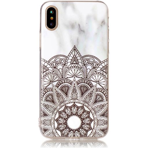 Mobigear Marble iPhone XS Hoesje Flexibel TPU Backcover - Mandala