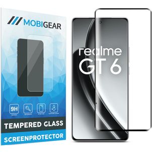 Mobigear Premium Realme GT 6 Glazen Screenprotector - Case Friendly - Zwart