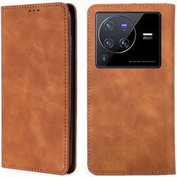 Mobigear Retro Slim Vivo X80 Pro Hoesje Bookcase Portemonnee - Cognac