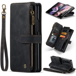 Caseme C30 Samsung Galaxy Z Fold 4 Hoesje Bookcase Portemonnee - Zwart