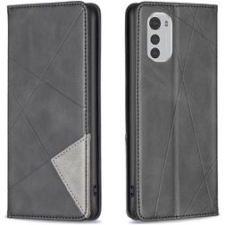 Mobigear Rhombus Slim Motorola Moto E32 Hoesje Bookcase - Zwart