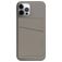 Nudient Magnet Thin Leren Pasjeshouder - 3 Pasjes - MagSafe Compatible - Clay Beige