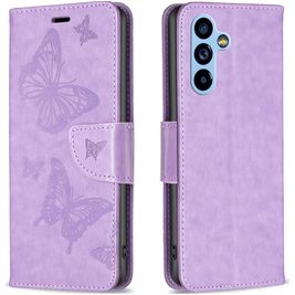 Mobigear Butterfly Samsung Galaxy A54 Hoesje Bookcase Portemonnee - Paars