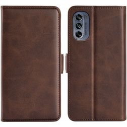Mobigear Slim Magnet Motorola Moto G62 Hoesje Bookcase Portemonnee - Bruin