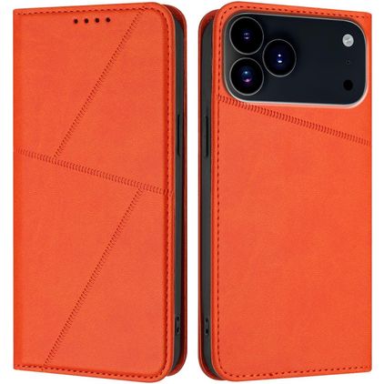 Mobigear Frosted Flip iPhone 17 Pro Hoesje Bookcase Portemonnee - Oranje